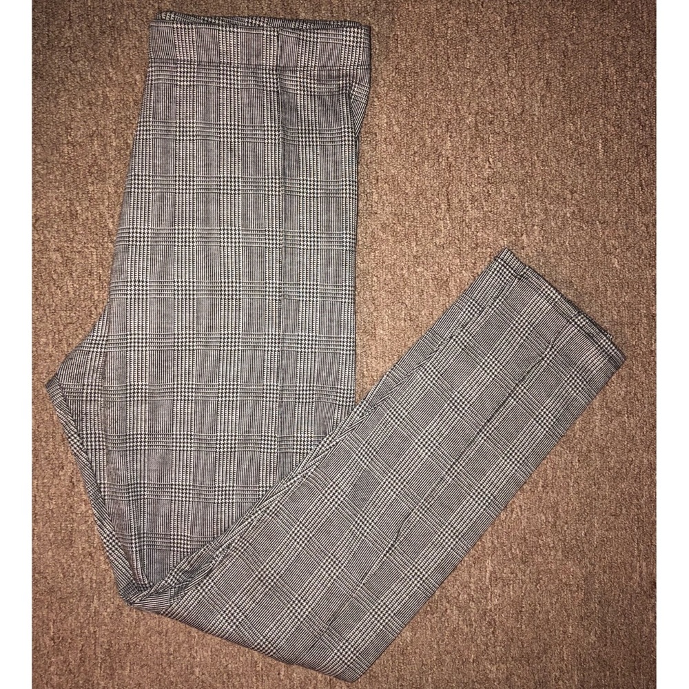Black and white plaid pants